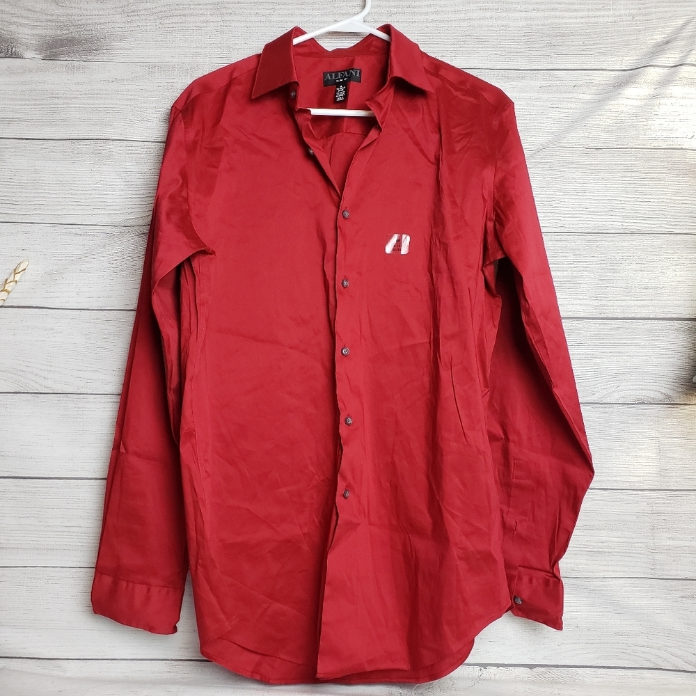 NWOT‎ Men's Alfani Button Down Slim Fit Shirt Sz M